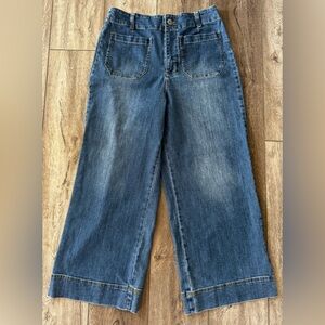 Habitat Jeans Wide Leg High Rise Dark Wash Denim Wo’s Size 10 (29x26) Stretch